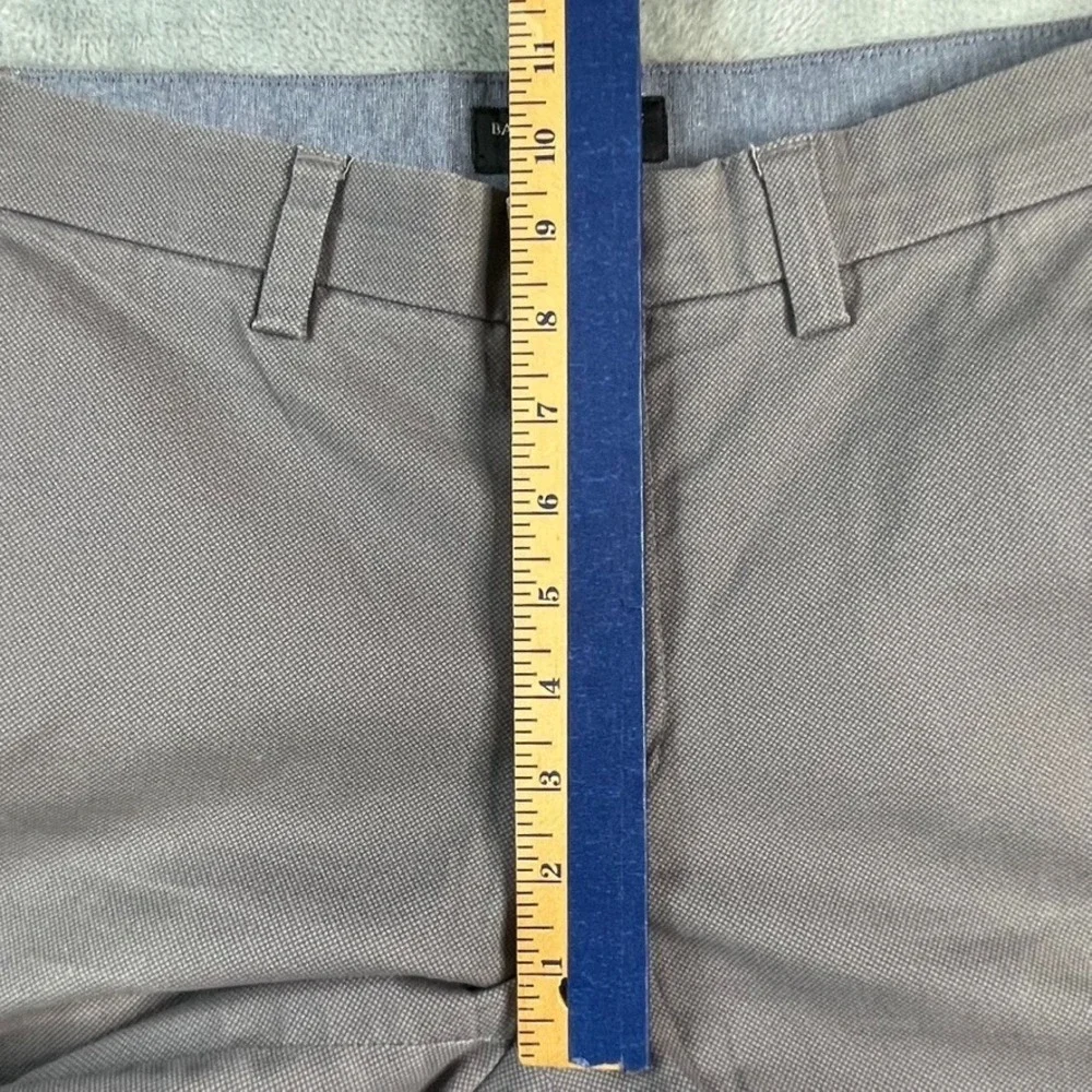 Banana Republic Aiden Chino Pant 31x29 Light Gray MicroPrint Cotton Stretch-READ